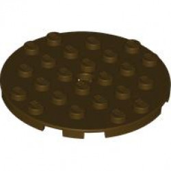 PLATE 6X6 ROUND WITH TUBE SNAP: {тъмно кафяв}