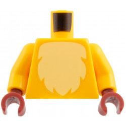 Torso with Bright Light Yellow Fur Pattern / Bright Light Orange Arms / Dark Red Hands: {огнено жълто-оранжев}