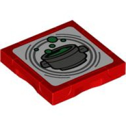 TILE 2X2, W/ FUNCTION, NO. 33: {ярко червен}