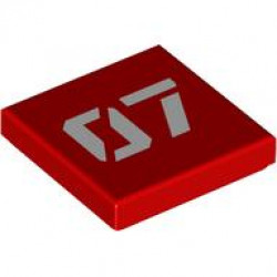 FLAT TILE 2X2, NO. 809: {ярко червен}
