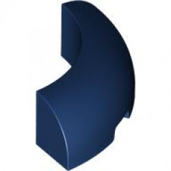 1/4 ARCH BRICK 3X3, W/ CUTOUT, NO. 1: {земно син}
