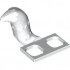 Minifigure Costume Tail Fluffy - Flexible Rubber: {бял}