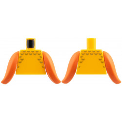 Torso with Gold Scales Pattern / Reddish Orange Fins: {огнено жълто-оранжев}