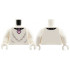 Torso Black Collar, Bright Pink Studs and Heart Tag, Light Bluish Gray Fur Pattern / White Arms / White Hands: {бял}