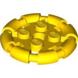 PLATE 4X4, W/ HOR. 3.2 SHAFT, NO. 1: {ярко жълт}