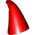 Minifigure, Headgear Hat, Cone Drooping, Wizard: {ярко червен}