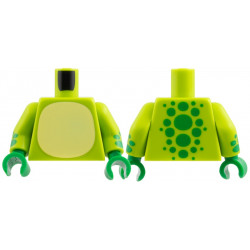 Torso Bright Light Yellow Belly, Green Spots on Back Pattern / Lime Arms with Green Spots Pattern / Green Hands: {ярко жълто-зелен}