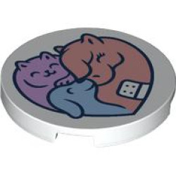 TILE 3X3, CIRCLE, NO. 54: {бял}