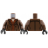 Torso Trenchcoat, Dark Orange Hems and Buttons, Light Nougat Neck Pattern / Umber Arms / Black Hands: {умбра}