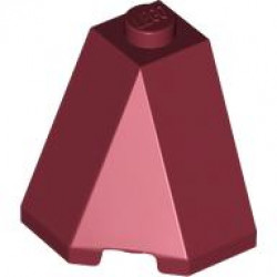 ROOF TILE 2X2X2, DEG. 65, NO. 1: {нов тъмно червен}