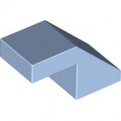 ROOF TILE 1X2, DEG. 45, W/O KNOBS: {светло кралско син}