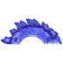 Power Burst, Curved with Monster Head and Jagged Spines: {прозрачно ярко синьо-виолетов}