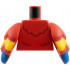 Torso Dark Red Feathers Pattern / Red Bird Wings with Yellow and Blue Feathers Pattern: {ярко червен}