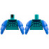 Torso Dark Blue Collar and Plumage Pattern / Blue Bird Wings: {ярко синьо-зелен}