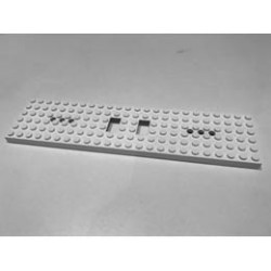 Train Base 6 x 24 with 3 Round Holes Each End: {бял}
