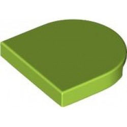 TILE 2X2, 1/2 CIRCLE: {ярко жълто-зелен}