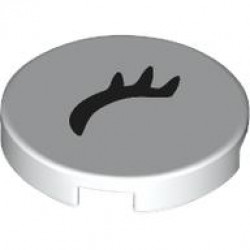 FLAT TILE 2X2, ROUND, NO. 1351: {бял}