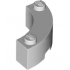 BRICK 3X3X1, 1/4 CIRCLE: {умерено каменно сив}