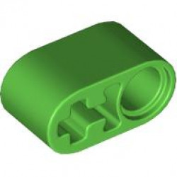 BEAM 1X2 W/CROSS AND HOLE: {ярко зелен}