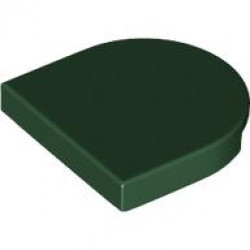 TILE 2X2, 1/2 CIRCLE: {земно зелен}