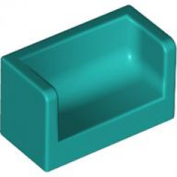 WALL DOUBLE CORNER 1X2X1: {ярко синьо-зелен}