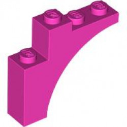 BRICK W/ BOW 1X4X3: {ярко пурпурен}