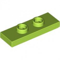 PLATE 1X3 W/ 2 KNOBS: {ярко жълто-зелен}