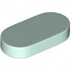 TILE 1X2, 1/2 CIRCLE: {аквамарин}