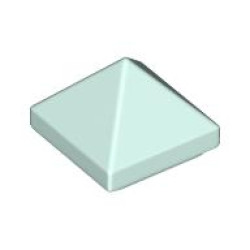 PYRAMID RIDGED TILE 1X1X2/3: {аквамарин}