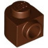 PLATE 1X1X2/3, W/ 1 KNOB, ROUNDED: {червеникаво-кафяв}