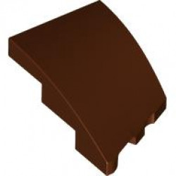 BRICK 2X3, OUTSIDE BOW, LEFT: {червеникаво-кафяв}