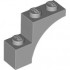 BRICK, 1X3X2, ARCH: {умерено каменно сив}