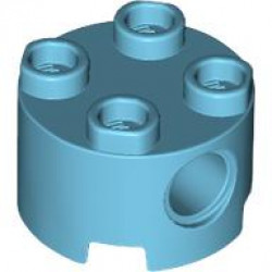 BRICK 2X2 ROUND W/ HOLE Ø4,85: {умерено небесносин}