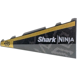 Wedge 5 x 2 Right with White 'Shark' and 'NINJA' Logos, Silver Dots and Gold Stripe Pattern: {черен}