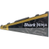Wedge 5 x 2 Right with White 'Shark' and 'NINJA' Logos, Silver Dots and Gold Stripe Pattern: {черен}
