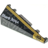 Wedge 5 x 2 Left with White 'Shark' and 'NINJA' Logos, Silver Dots and Gold Stripe Pattern: {черен}
