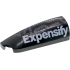 Slope, Curved 4 x 1 Left with White 'Expensify' Logo and Silver Dots Pattern: {черен}