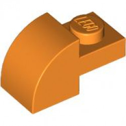 BRICK, 1X2X1, BOW, W/ CUTOUT: {ярко оранжев}