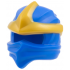 Minifigure, Headgear Ninjago Wrap Type 11 with Molded Large Pearl Gold 3 Point Emblem Pattern: {ярко син}