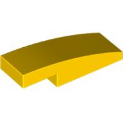 BRICK 1X3X2/3, BOW: {ярко жълт}