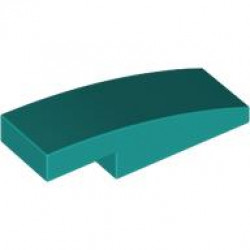 BRICK 1X3X2/3, BOW: {ярко синьо-зелен}