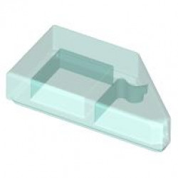 TILE 1X2, DEG. 45, CUT, LEFT: {прозрачно светло син}