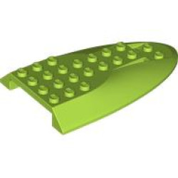 Roof tile 6x10 w. double bow: {ярко жълто-зелен}