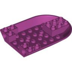 ROOF TILE 6X8, INV. DEG. 45 W/ BOW: {ярко червеникаво-виолетов}