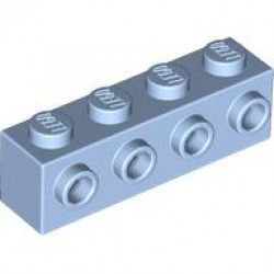 BRICK 1X4 W. 4 KNOBS: {светло кралско син}