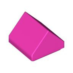 ROOF TILE 1X1, DEG. 45, W/O KNOBS: {ярко пурпурен}