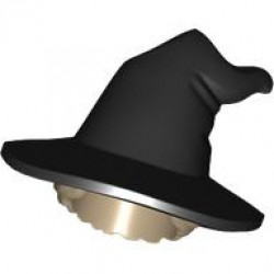 MINI WIG W/ HAT, NO. 4: {черен}