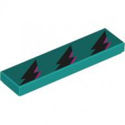 FLAT TILE 1X4, NO. 235: {ярко синьо-зелен}