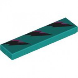 FLAT TILE 1X4, NO. 236: {ярко синьо-зелен}