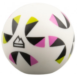 Ball, Sports Soccer with Stud Holder with Sports Mountain Logo, Black, Lime, and Dark Pink Shapes Pattern: {бял}